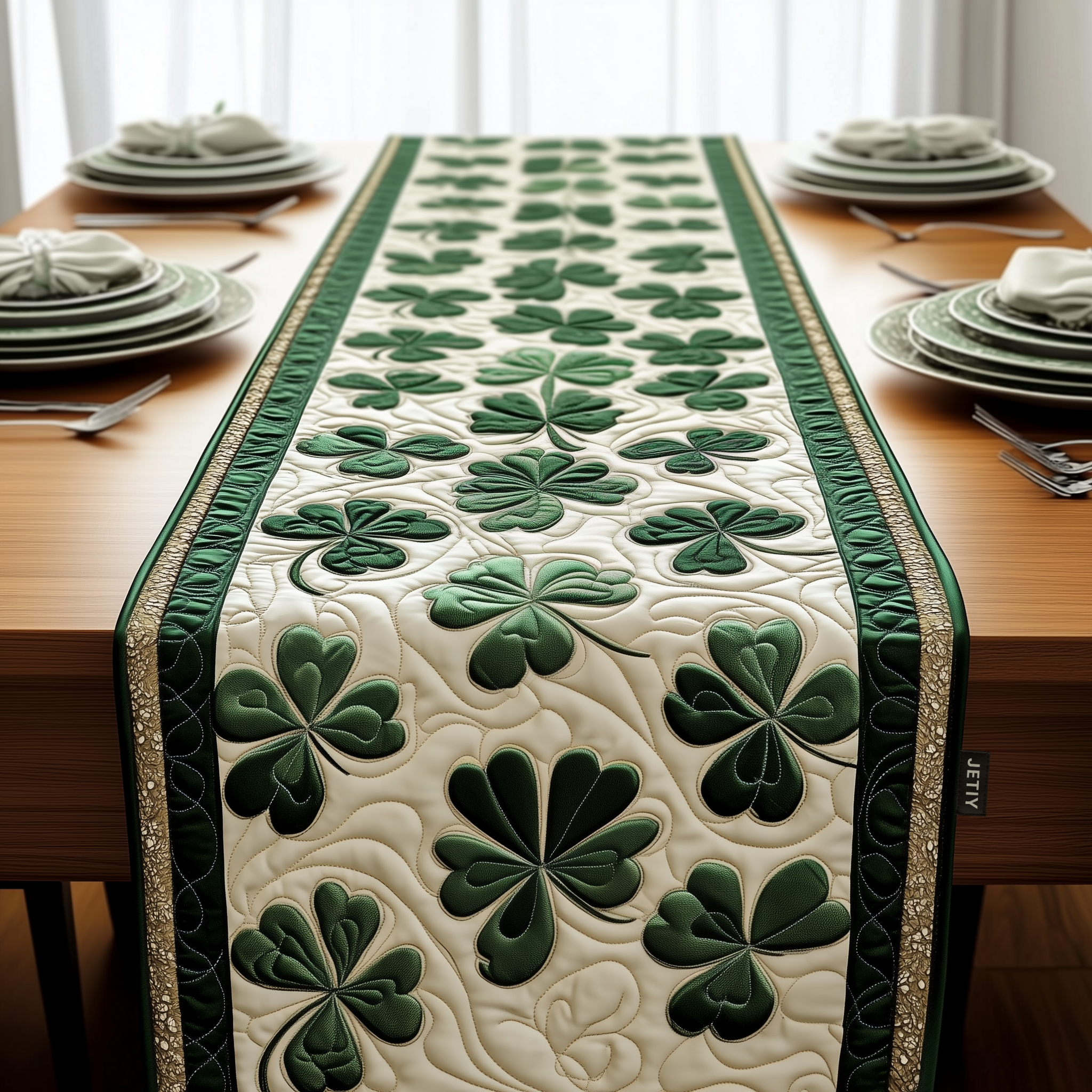 ❤️ 2026 Limited Edition-Irish Shamrock Quilted Table Runner
