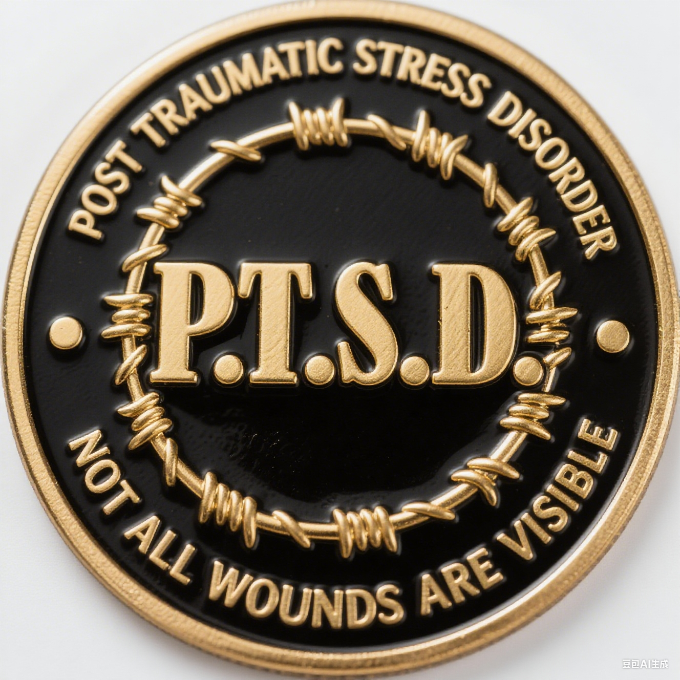 PTSD - Battlefield Scars, Invisible Struggles Challenge Coin
