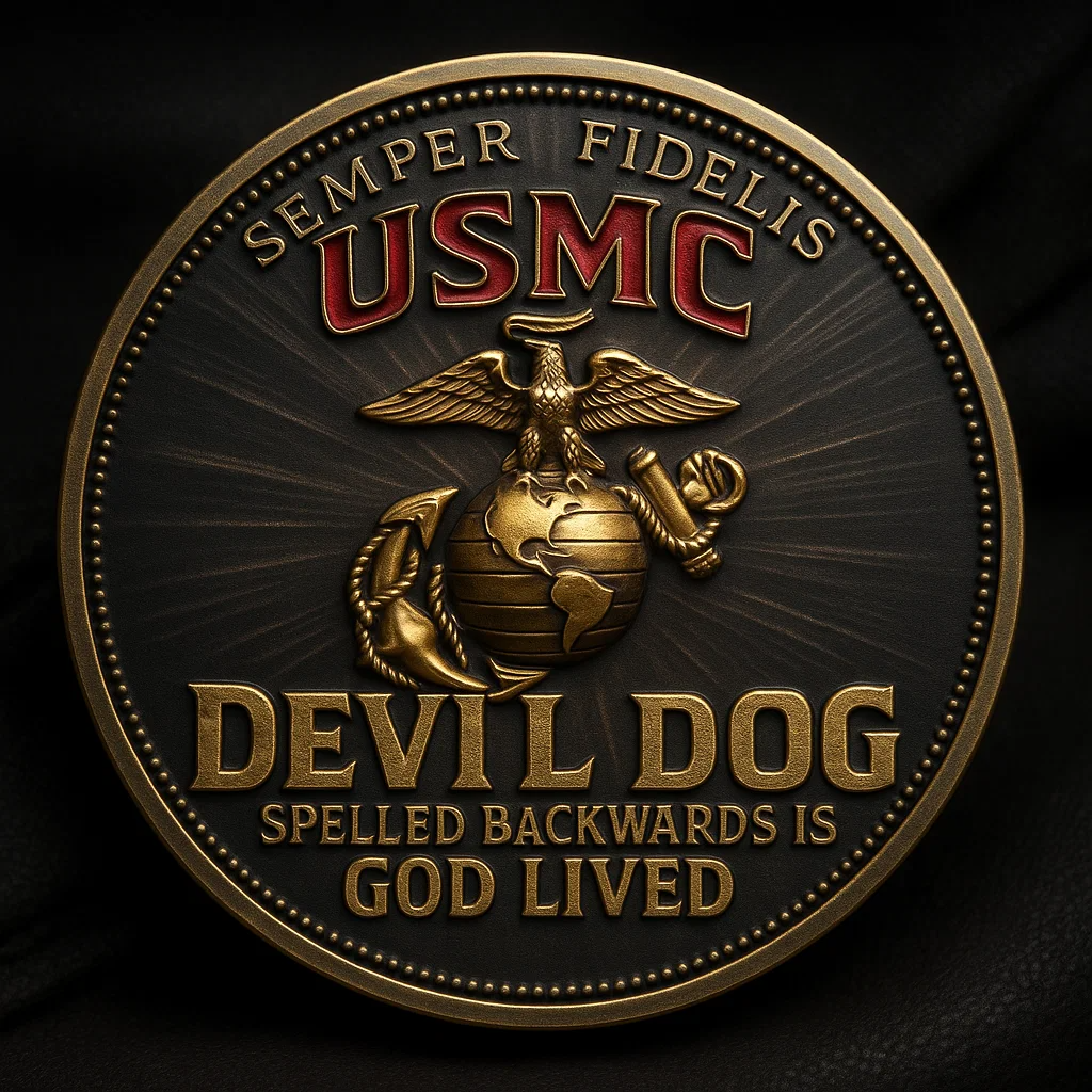 🦅“Devil Dog – Guided by Faith” Commemorative Coin