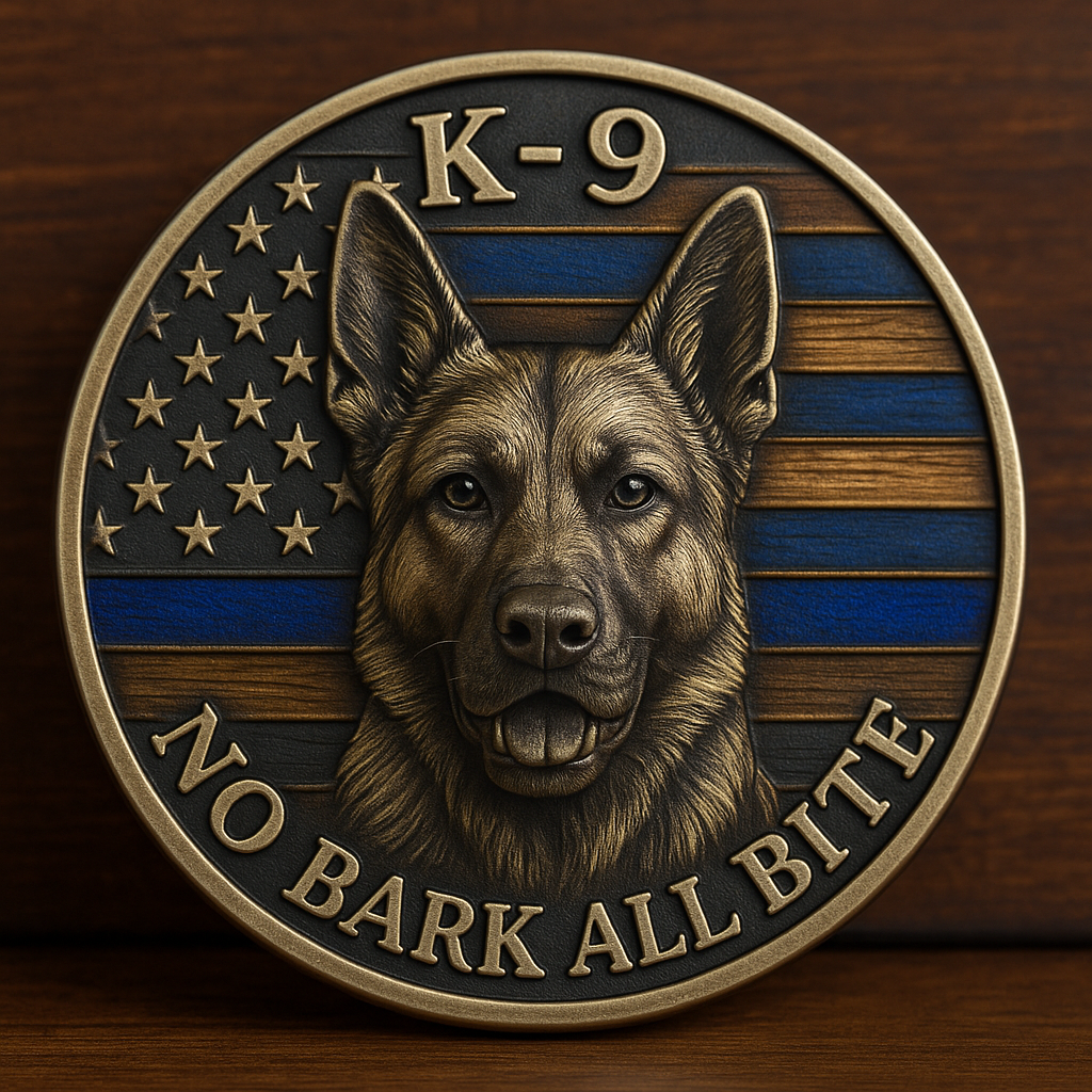 K-9 “No Bark All Bite” Challenge Coin