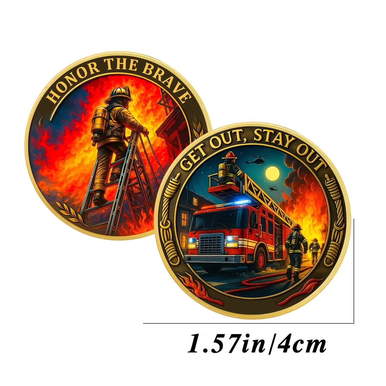 🔥 Firefighter Hero Commemorative Coin – Honor & Protect Edition 🚒