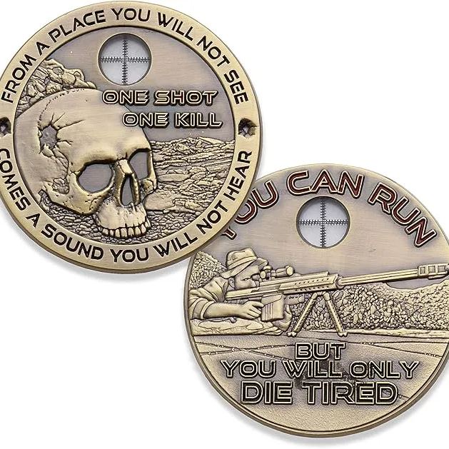 Sniper Challenge Coin - One Shot One Kill Challenge Coin