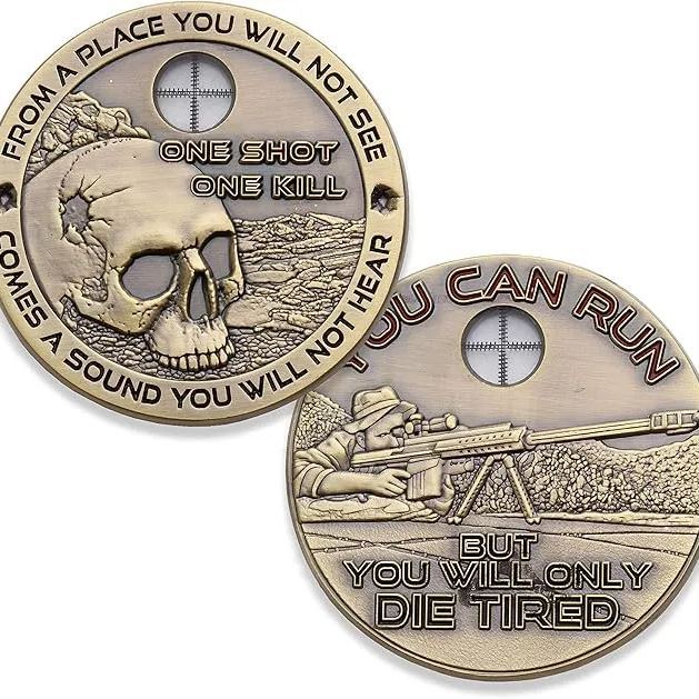 Sniper Challenge Coin - One Shot One Kill Challenge Coin