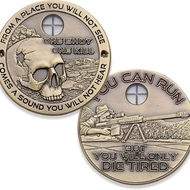 Sniper Challenge Coin - One Shot One Kill Challenge Coin