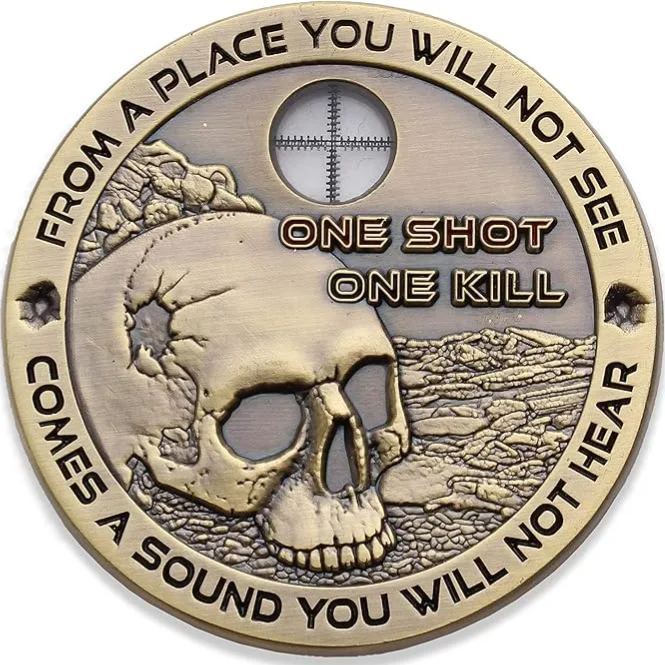 Sniper Challenge Coin - One Shot One Kill Challenge Coin