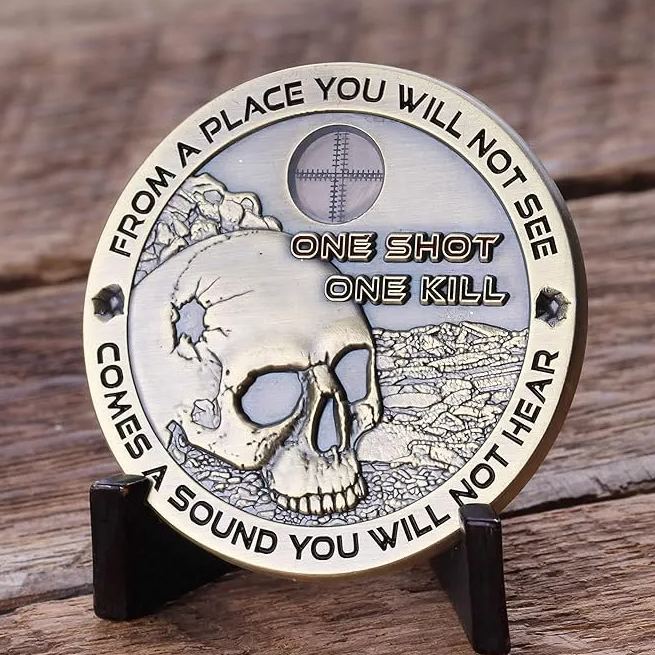 Sniper Challenge Coin - One Shot One Kill Challenge Coin