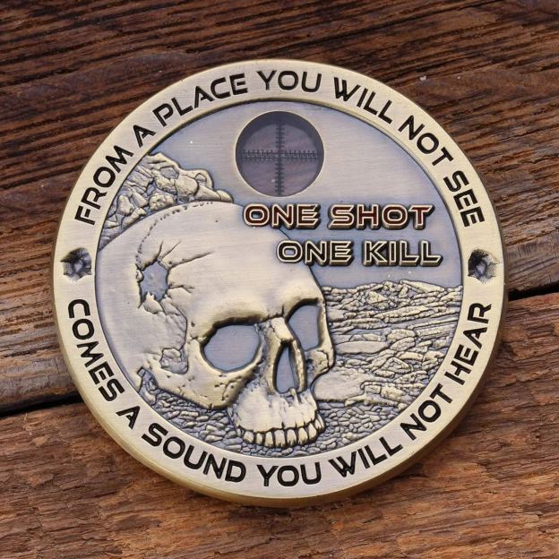 Sniper Challenge Coin - One Shot One Kill Challenge Coin