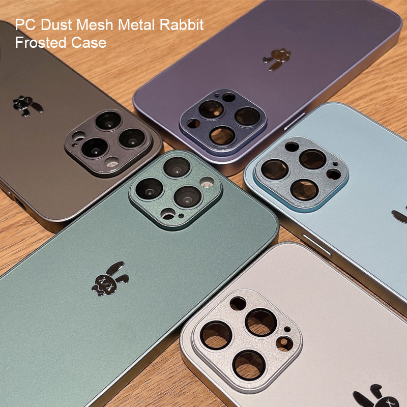 PC Dust Mesh Metal Rabbit Frosted Case