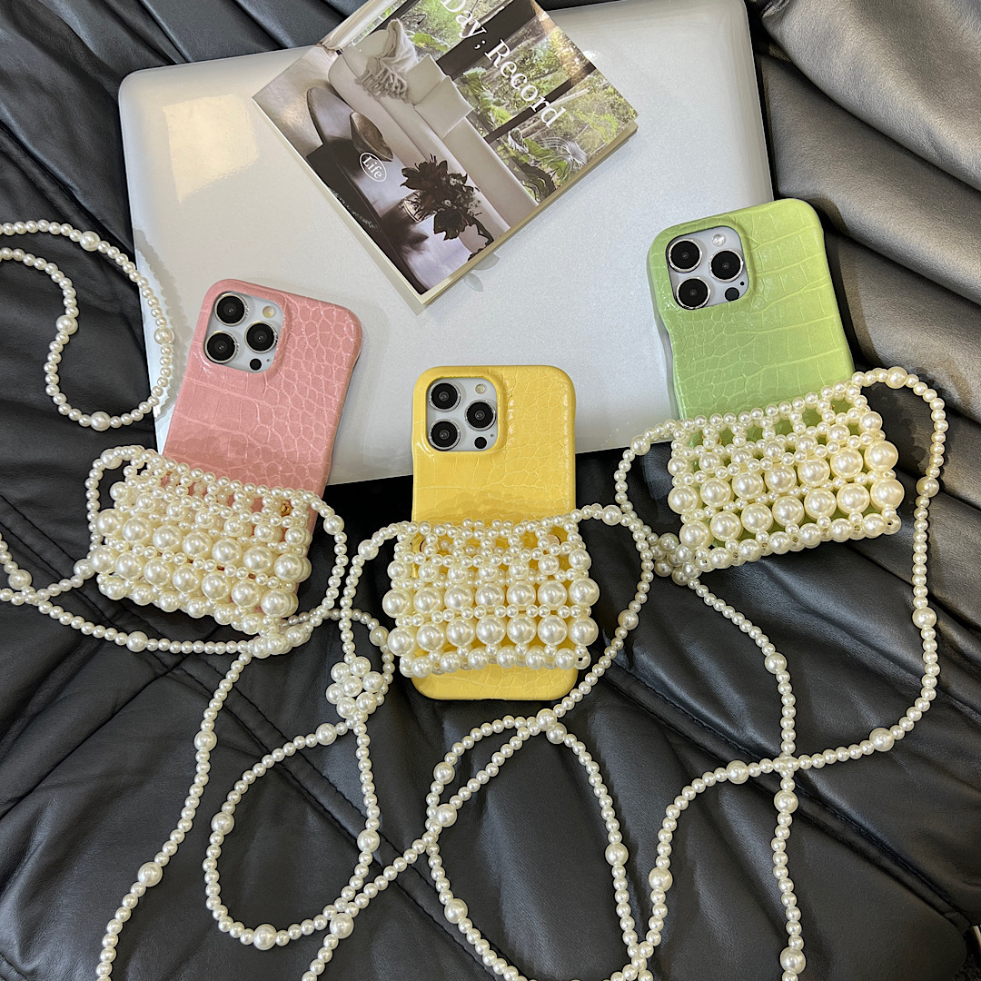 Pearl Crossbody iPhone Case (Handmade)
