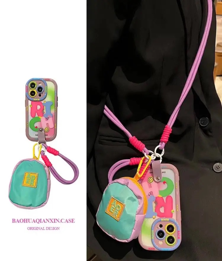 creative small schoolbag mobile phone case
