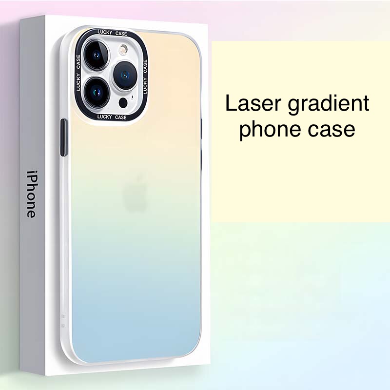 Laser gradient mobile phone case, five colors change at will