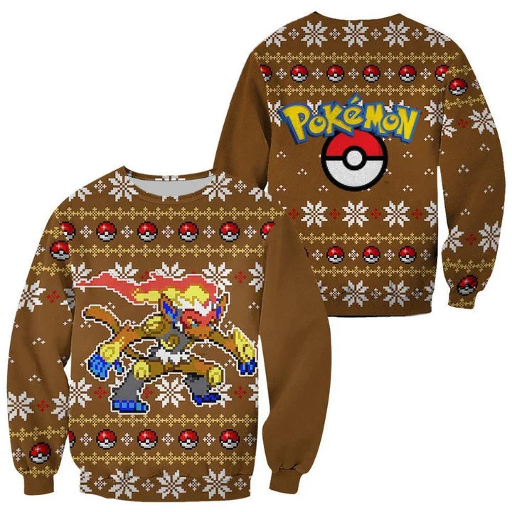 Ugly Christmas Sweater - Pokemon Infernape-AstyleStore