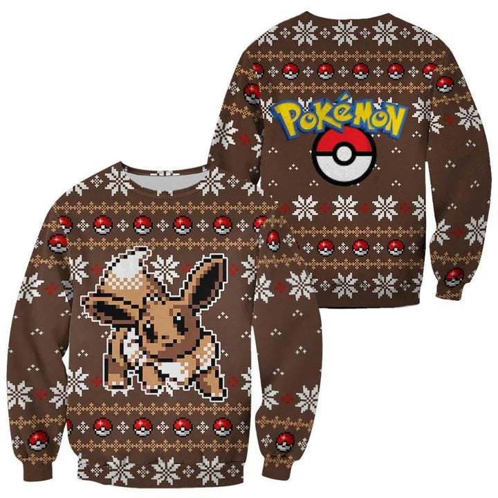 Ugly Christmas Sweater - Pokemon Eevee-AstyleStore