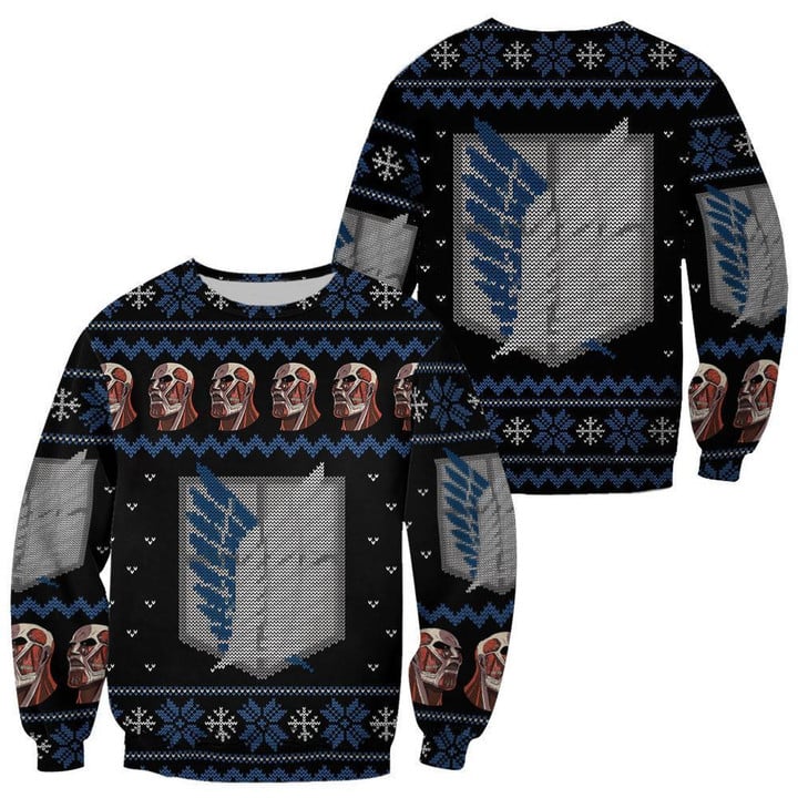 Ugly Christmas Sweater - Attack On Titan Scout-AstyleStore