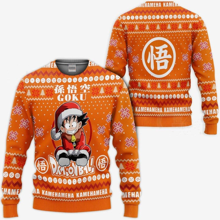 Ugly Christmas Sweater - Dragon Ball Goku Kid-AstyleStore
