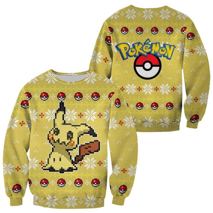 Ugly Christmas Sweater - Pokemon Mimikyu-AstyleStore