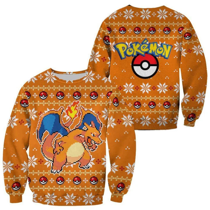 Ugly Christmas Sweater - Pokemon Charizard-AstyleStore