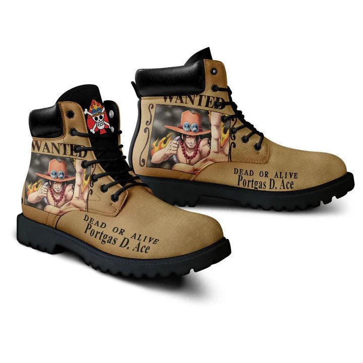 Boots - One Piece Ace wanted-AstyleStore