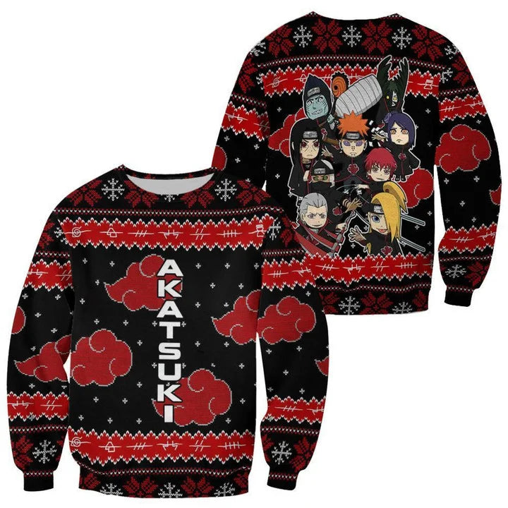 Ugly Christmas Sweater - Naruto Akatsuki-AstyleStore