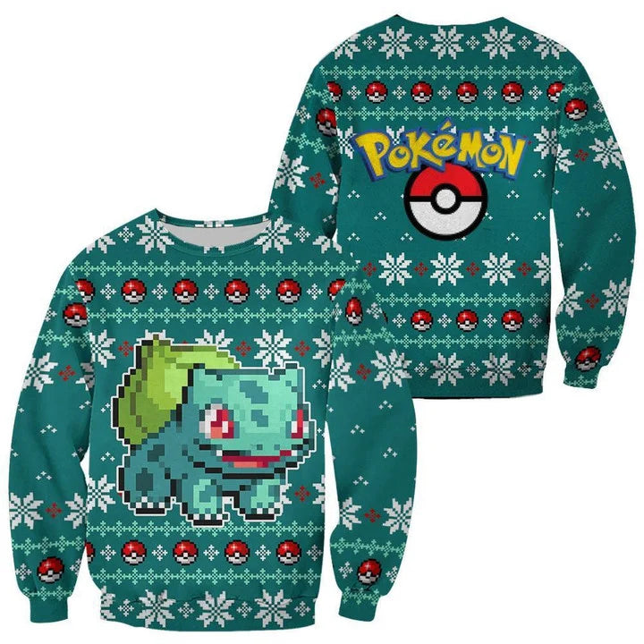 Ugly Christmas Sweater - Pokemon Bulbasaur-AstyleStore
