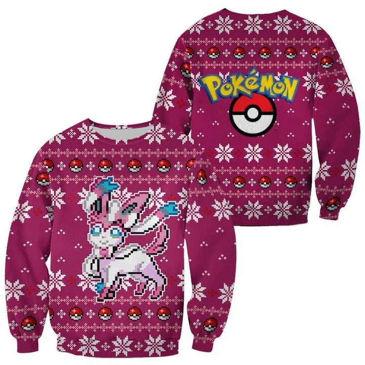 Ugly Christmas Sweater - Pokemon Sylveon-AstyleStore