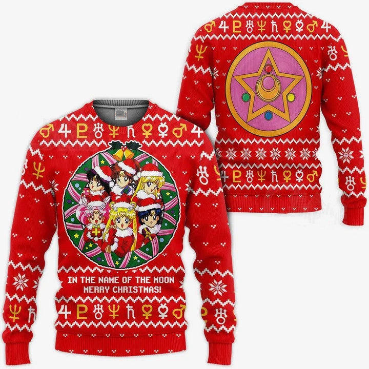 Ugly Christmas Sweater - Sailor Moon-AstyleStore