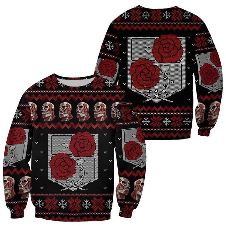 Ugly Christmas Sweater - Attack On Titan Garrison-AstyleStore