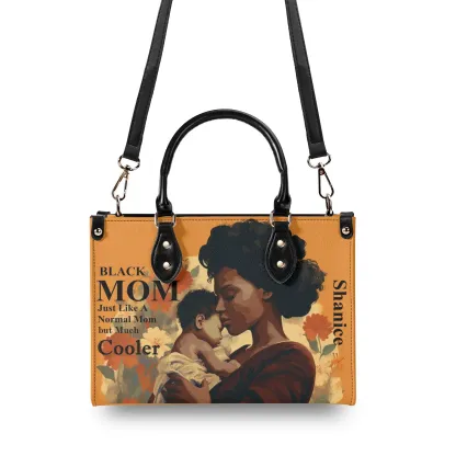 Personalized Leather Handbag Mom's Love