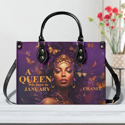 Personalized Leather Handbag Queen