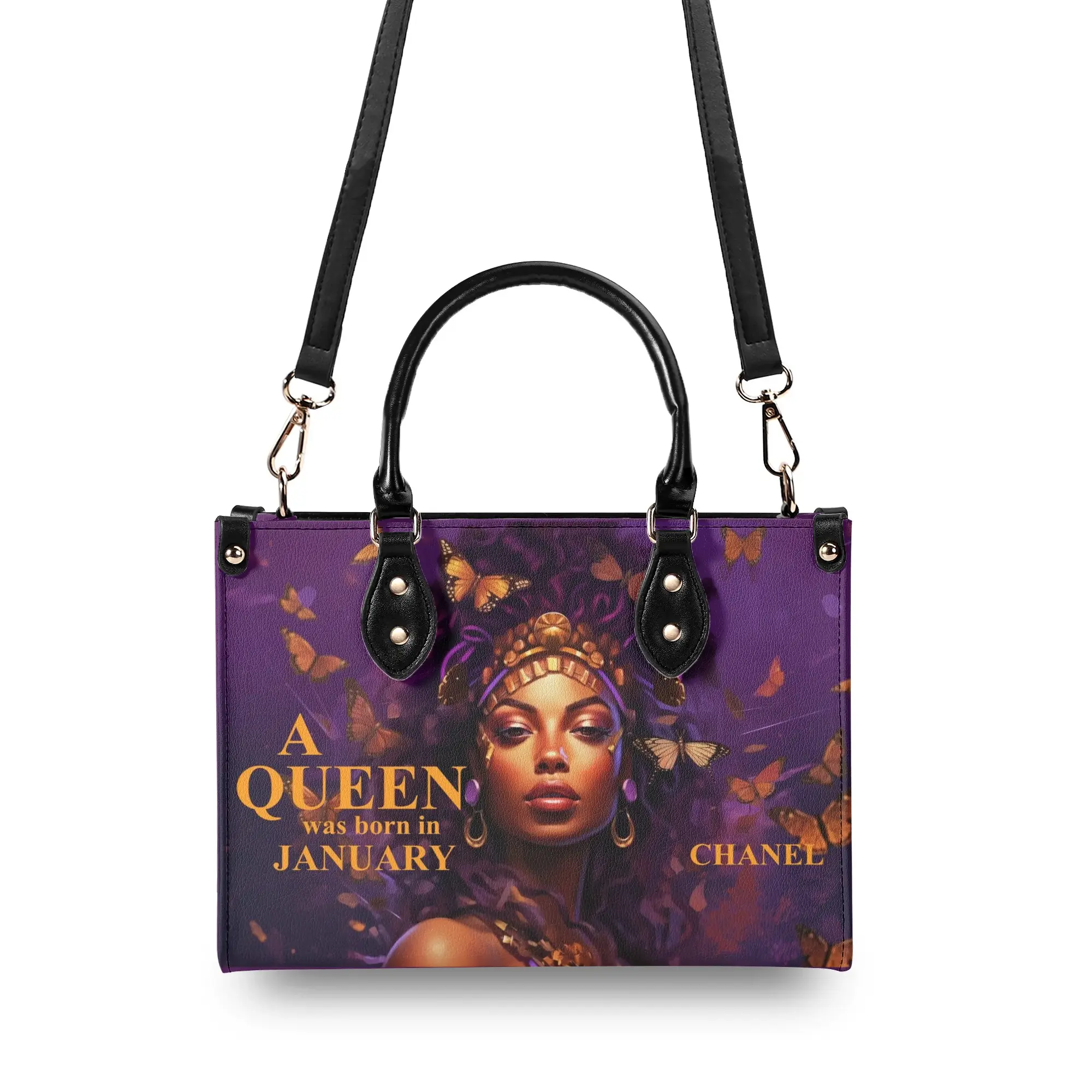 Personalized Leather Handbag Queen