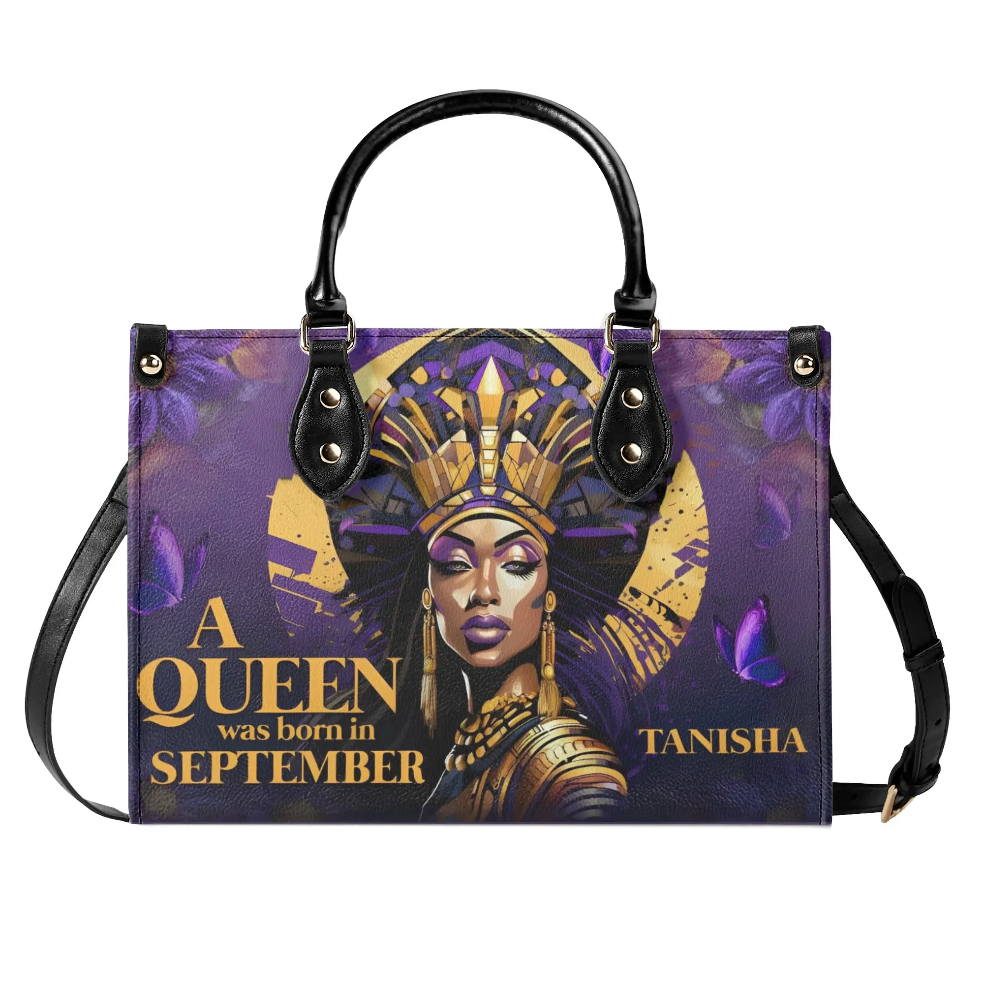 Personalized Leather Handbag A Beautiful Queen