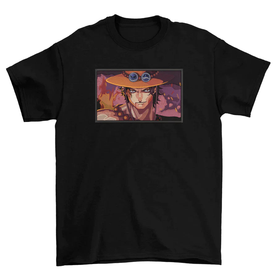 Tshirt Brodé - One Piece Ace-AstyleStore