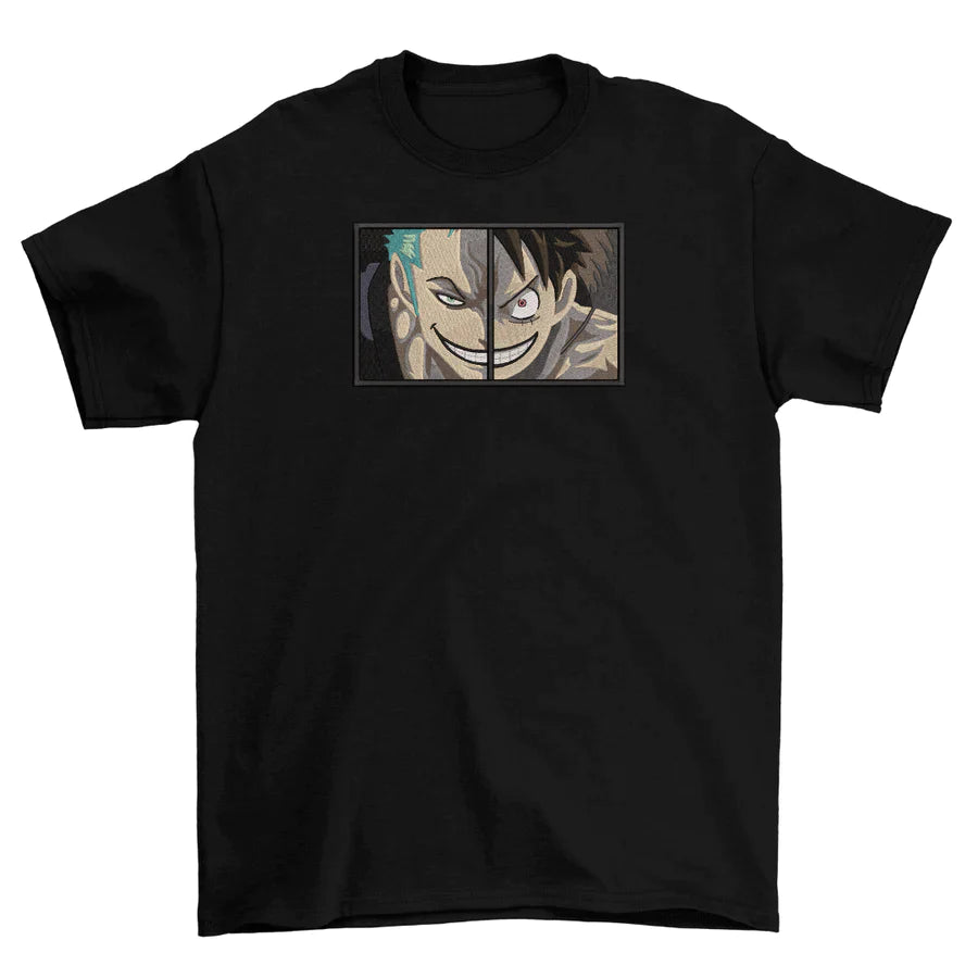 Tshirt Brodé - One Piece Luffy & Zoro-AstyleStore