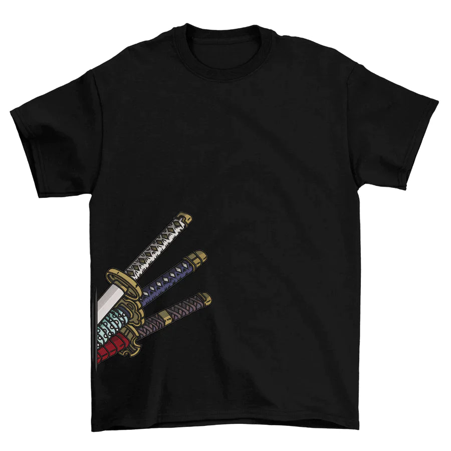 T shirt Brodé - One Piece Zoro 3 swords-AstyleStore