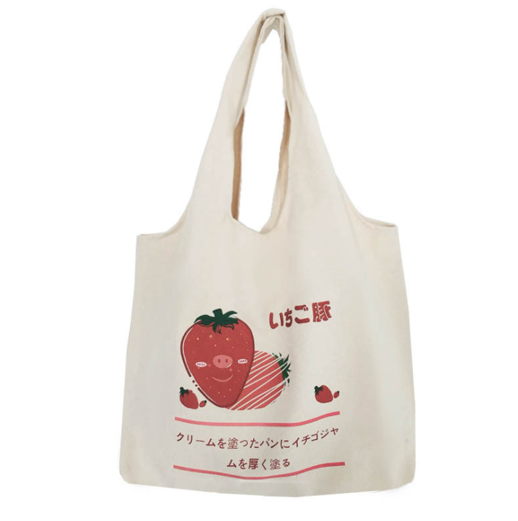 Tote bag japonais fraise oversize-AstyleStore