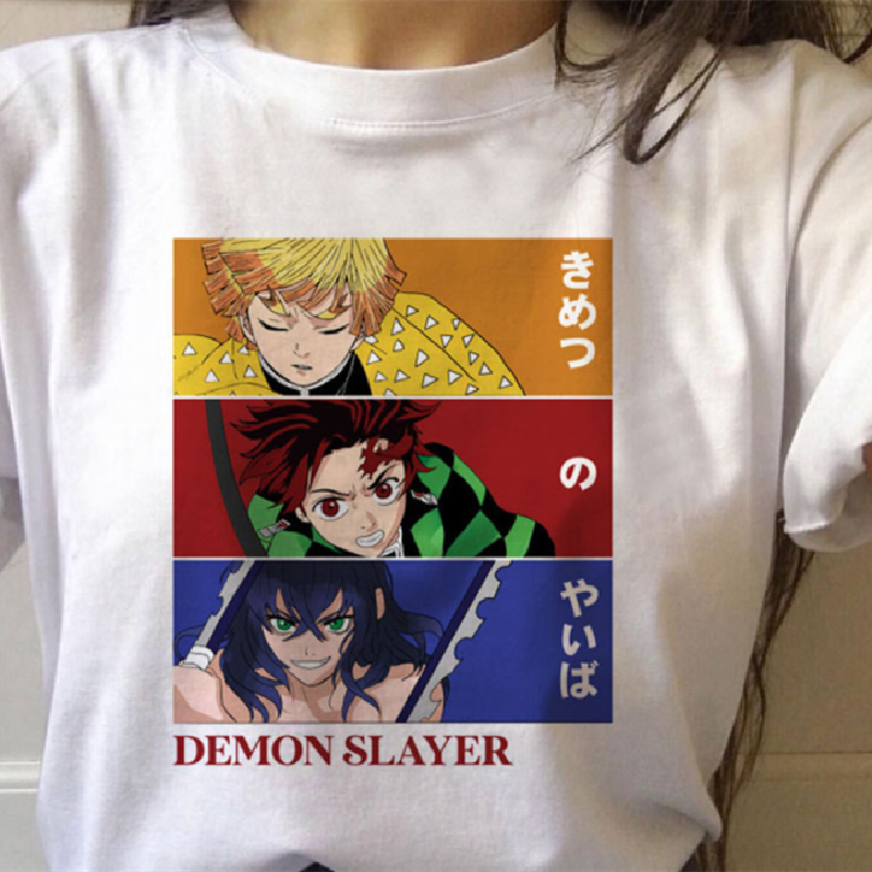 T shirt - Demon slayer 3 persons-AstyleStore