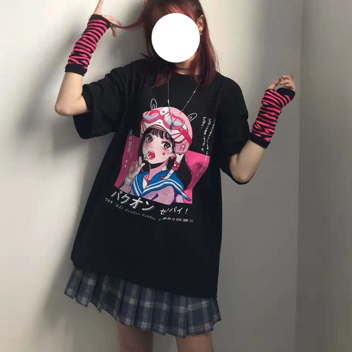 T shirt oversize - Harajuku lollipop girl japonais-AstyleStore
