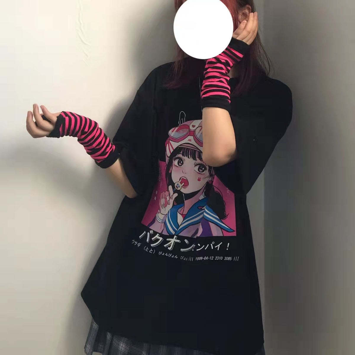 T shirt oversize - Harajuku lollipop girl japonais-AstyleStore