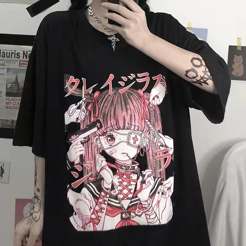T shirt oversize - Harajuku egirl japonais-AstyleStore