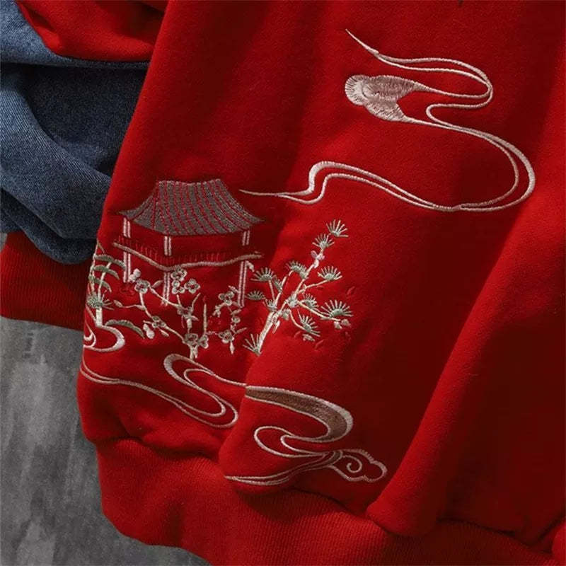 Sweat Hoodie - Streetwear Chinois traditionnel brodé-AstyleStore