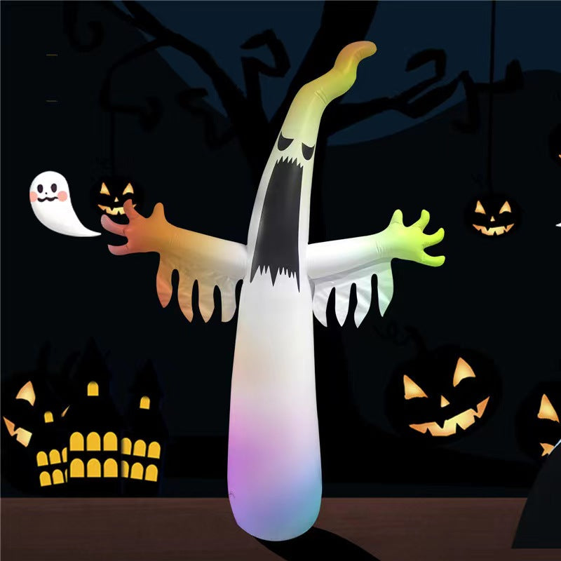Inflatable Towering Ghost with LEDs Decoration-AstyleStore