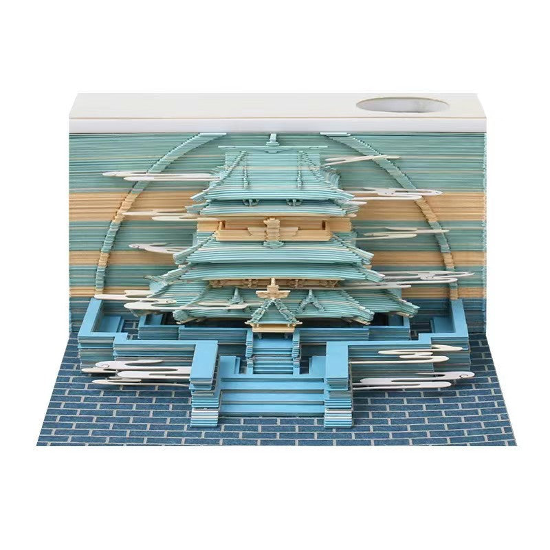 Handcrafted Blue temple Omoshiroi Post it-AstyleStore