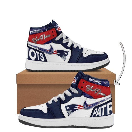 Sneakers - New England Patriots Custom Name J1