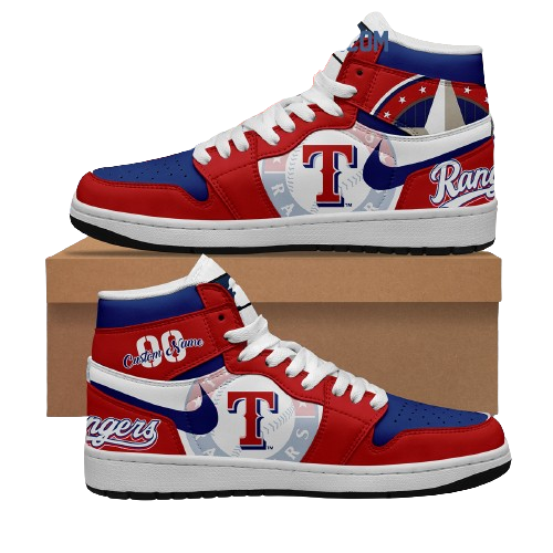 Sneakers - Texas Rangers MLB Custom Name J1