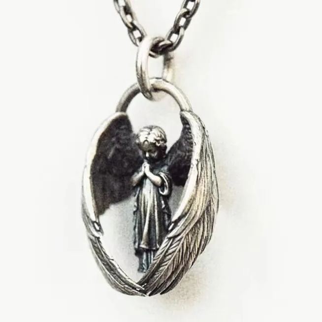 TheToughOne Men Silver Necklace, My Angel, thetoughone.com