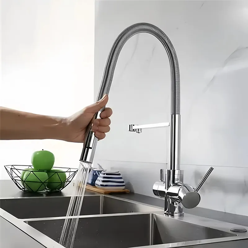 5 Way Kitchen Faucet With Pull Out 01