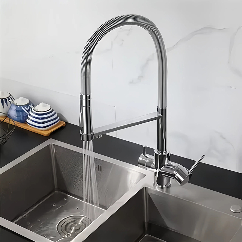 3 Way Kitchen Sink Faucet With Pull Out-5