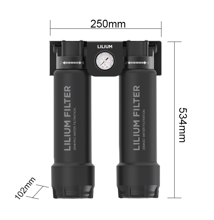 2 Stage Under Sink Water Filter Systems Size