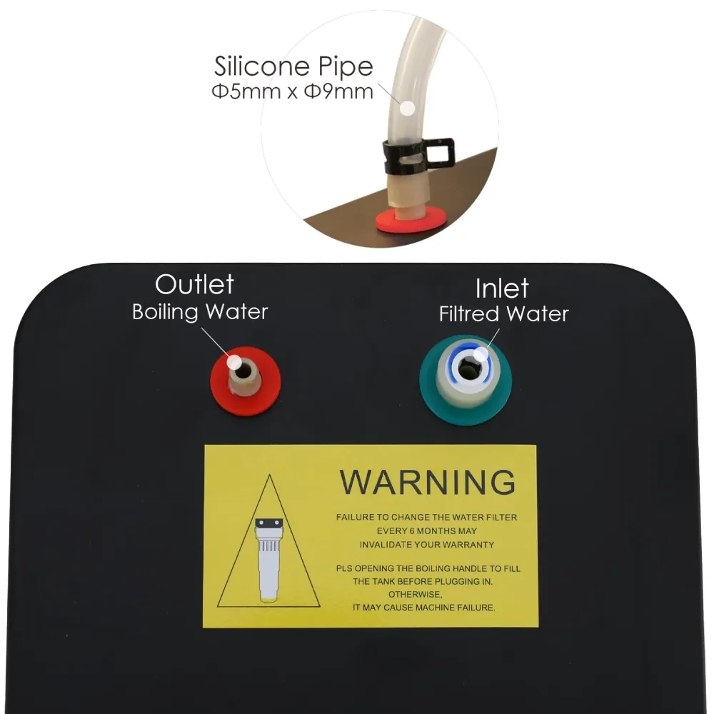 Instant Hot Water Dispenser Tank with Filtration and 3 Way Boiling Water Tap-4