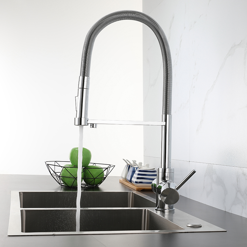 3 Way Kitchen Sink Faucet With Pull Out-1